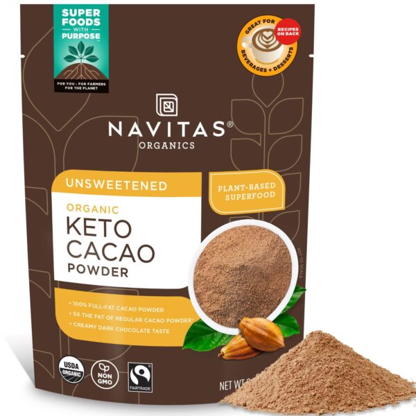 Navitas Organics - Cacao Powderketo - Case Of 6-8 Oz