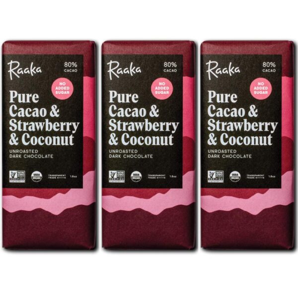 Raaka Chocolate - Bar Cacao Strw Coconut - Case Of 12-1.8 Oz - Image 2