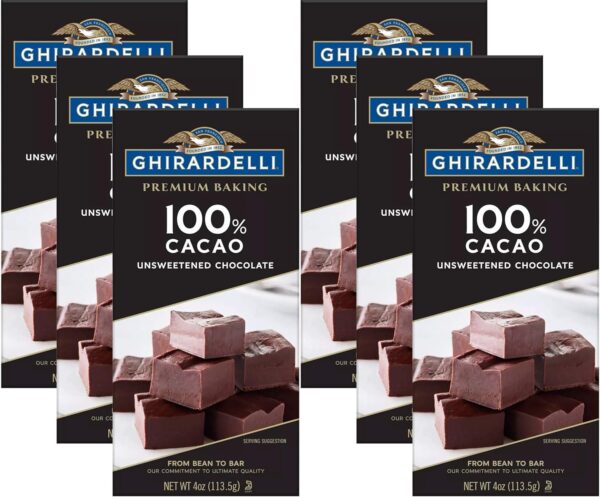 Ghirardelli Premium Baking Bar - 100% Cacao Unsweetened Chocolate - Case Of 12 - 4 Oz - Image 2