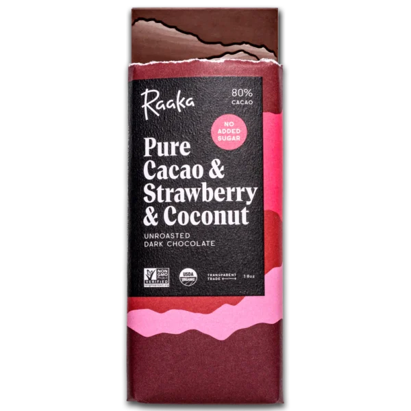 Raaka Chocolate - Bar Cacao Strw Coconut - Case Of 12-1.8 Oz